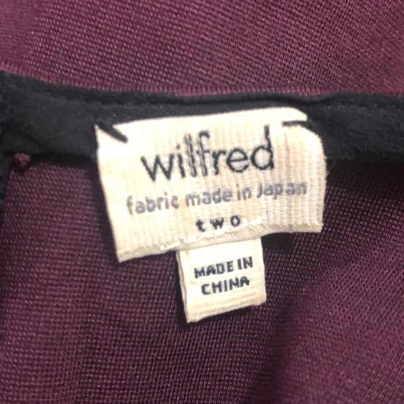 Wilfred Free Tartine Burgundy Fit And Flare Dress - Picture 16 of 16